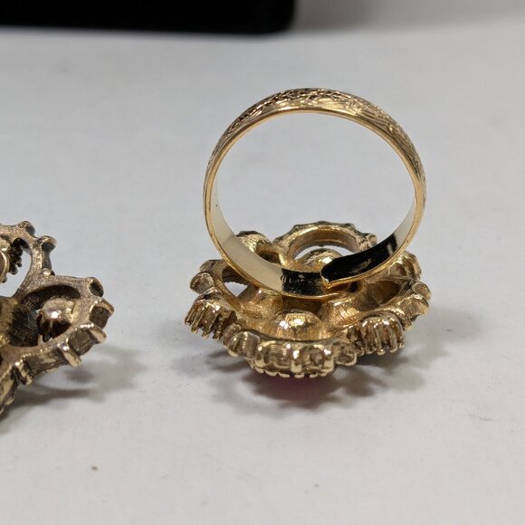 Clip On Earring Lot 3 Sets Monet Sarah Coventry 1 Matching Ring Wedding Party - Picture 9 of 16